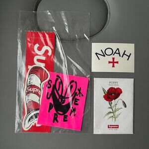 Supreme Cat In The Hat Poppy Seed Noah Sticker Bundle Lot